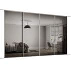 4x 762mm Silver frame and  Mirror sliding doors for an opening width of 2997mm